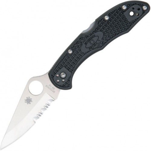 Нож складной Spyderco SC11PSBK Delica 4, Part Serrated Blade