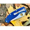 Нож складной Spyderco Tenacious, S35VN Serrated Blade, Blue FRN Handle