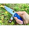 Нож складной Spyderco Tenacious, S35VN Serrated Blade, Blue FRN Handle