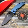 Нож складной Spyderco SC122TIBLBKP Tenacious R.I.L., Black Blade, Titanium Blue Handle