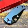 Нож складной Spyderco SC122TIBLBKP Tenacious R.I.L., Black Blade, Titanium Blue Handle