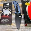 Нож складной Spyderco SC122TIBLBKP Tenacious R.I.L., Black Blade, Titanium Blue Handle