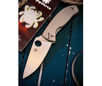 Нож складной Spyderco SC122TIP Tenacious R.I.L., Gray Titanium Handle Нож складной Spyderco SC122TIP Tenacious R.I.L., Gray Titanium Handle