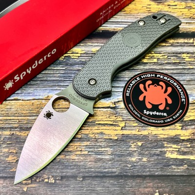 Нож складной Spyderco SC123PGY Sage 5, Maxamet Blade, Gary Handle