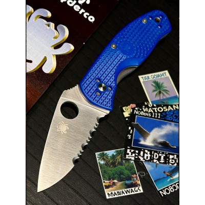 Нож складной Spyderco SC136PSBL Persistence, S35VN Serrated Blade Нож складной Spyderco SC136PSBL Persistence, S35VN Serrated Blade