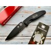 Нож складной Spyderco Resilience, Part Serrated Black Blade, FRN Handle