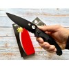 Нож складной Spyderco Resilience, Part Serrated Black Blade, FRN Handle