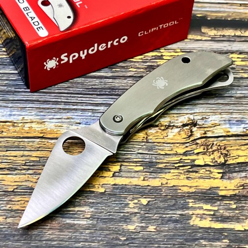 Нож складной Spyderco SC176PS ClipiTool, Plain Serrated Blade
