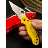 Нож складной Spyderco SC223SYL Para-Military 3 Salt, MagnaCut Serrated Blade, Yellow Handle