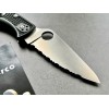Нож складной Spyderco Endela, Serrated Blade, Black FRN Handle