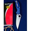 Нож складной Spyderco SC258PCBL Stretch 2 XL, SPY 27 Blade, Blue Handle