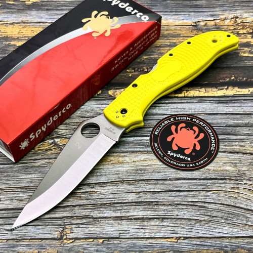Нож складной Spyderco SC258PYL Stretch 2 XL Salt, H2 Blade, Yellow Handle