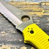 Нож складной Spyderco SC258SYL Stretch 2 XL, H2 Serrated Blade, Yellow Handle