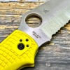 Нож складной Spyderco SC258SYL Stretch 2 XL, H2 Serrated Blade, Yellow Handle