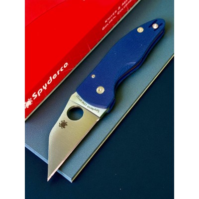 Нож складной Spyderco SC264GPCBL MicroJimbo, SPY27 Blade, Cobalt Blue Handle