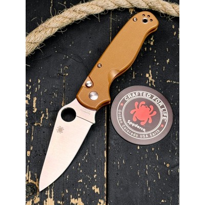 Нож складной Spyderco SC275GPBN ButtonUp, Brown G10 Handle