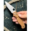 Нож складной Spyderco SC275GPBN ButtonUp, Brown G10 Handle