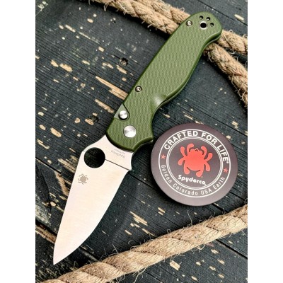 Нож складной Spyderco SC275GPGR ButtonUp, OD Green G10 Handle Нож складной Spyderco SC275GPGR ButtonUp, OD Green G10 Handle