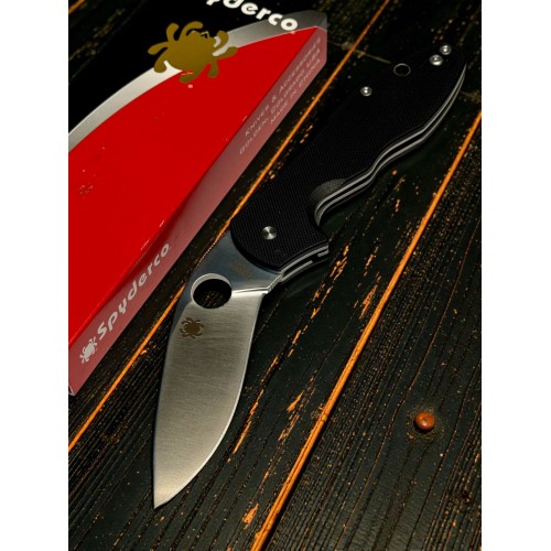 Нож складной Spyderco SC276GP Retract, Black G-10 Handle