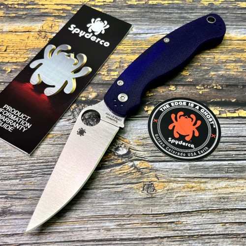 Нож складной Spyderco SC36GPDBL2 Military 2, S110 Blade, Blue G10 Handle