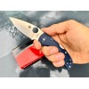 Нож складной Spyderco SC41PDBL5 Native 5, S110 Blade, Blue Handle
