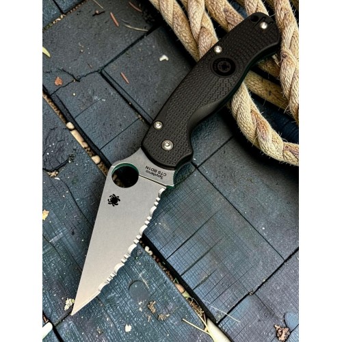 Нож складной Spyderco SC81SBK2 Para Military 2, CTS-BD1N Serrated Blade, FRN Handle