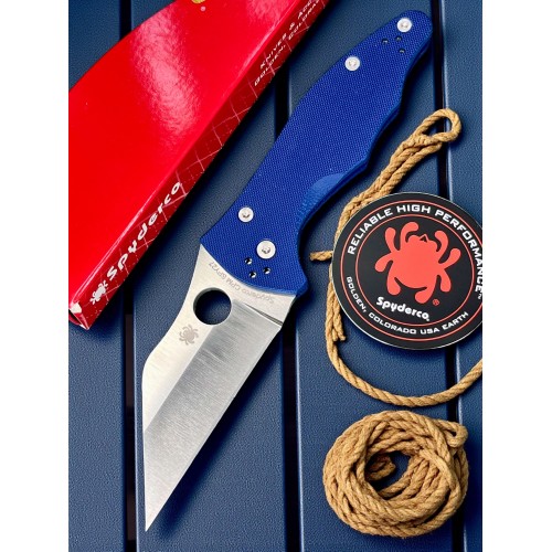 Нож складной Spyderco SC85GPCBL2 Yojimbo 2, CPM SPY27 Blade, Blue Handle