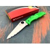 Нож складной Spyderco Pacific Salt 2, LC200N Serrated Blade, Green Handle