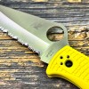 Нож складной Spyderco SC91SYL2 Pacific Salt 2, H2 Serrated Blade, Yellow Handle