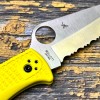 Нож складной Spyderco SC91SYL2 Pacific Salt 2, H2 Serrated Blade, Yellow Handle