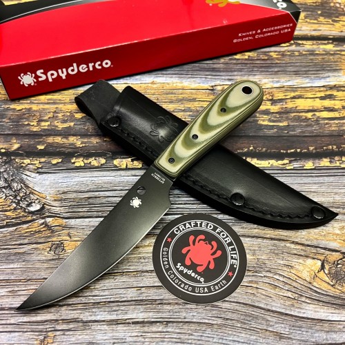 Нож Spyderco SCFB46GPODBK Bow River, Black Blade,  OD Green Blade