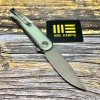 Нож складной WeKnife WE20043-2 Smooth Sentinel, CPM-20CV StoneWash Blade, Gray Titanium with Jade G10 Handle