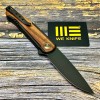 Нож складной WeKnife WE20043-3 Smooth Sentinel, CPM-20CV BlackWash Blade, Black Titanium - Cuibourita Wood Handle