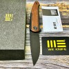 Нож складной WeKnife WE20043-3 Smooth Sentinel, CPM-20CV BlackWash Blade, Black Titanium - Cuibourita Wood Handle