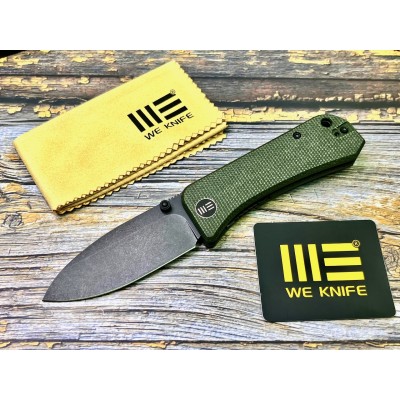 Нож складной WeKnife WE2004J Banter, Black Stonewashed S35VN Blade, Green Micarta Handle