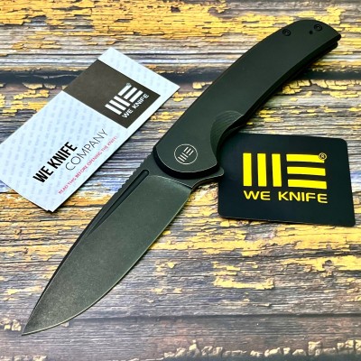 Нож складной WeKnife WE20061B-3 Beacon, CPM-20CV Black Stonewash Blade, Black Titanium Handle