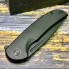 Нож складной WeKnife WE20061B-3 Beacon, CPM-20CV Black Stonewash Blade, Black Titanium Handle