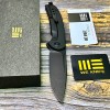 Нож складной WeKnife WE20061B-3 Beacon, CPM-20CV Black Stonewash Blade, Black Titanium Handle