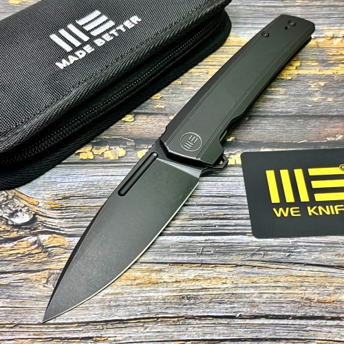 Нож складной WeKnife WE21021B-2 Speedster, CPM-20CV Black Blade, Black Titanium Handle