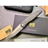 Нож складной WeKnife WE22033-3 Cybernetic, Bead Blasted CPM 20CV Blade, Tiger Stripe Pattern Flamed Titanium Handle