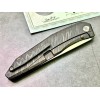 Нож складной WeKnife WE22033-3 Cybernetic, Bead Blasted CPM 20CV Blade, Tiger Stripe Pattern Flamed Titanium Handle