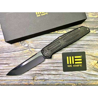 Нож складной WeKnife WE22035-1 Shadowfire, Black Brushed CPM 20CV Blade, Black Titanium Handle