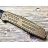 Нож складной WeKnife WE22035-3 Shadowfire, Black Brushed CPM 20CV Blade, Bronze Titanium Handle