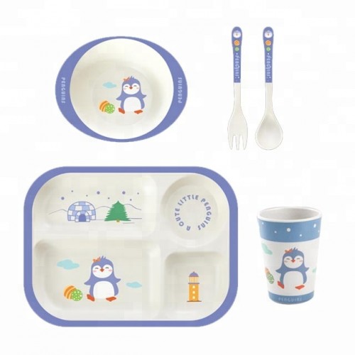 Набор ЭКО посуды для детей Пингвинёнок в коробке