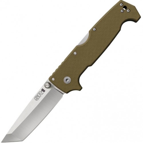 Нож складной Cold Steel SR1, S35VN Tanto Blade, OD Green G10 Handles