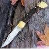 Нож складной Buck 110 Folding Hunter, Finger Grooved Woodgrain Handle