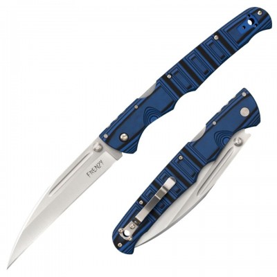 Нож складной Cold Steel Frenzy II, CTS-XHP Blade, Blue/Black G10 Handles
