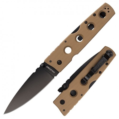 Нож складной Cold Steel Hold Out II, CTS-XHP Blade, Coyote Tan G10 Handles