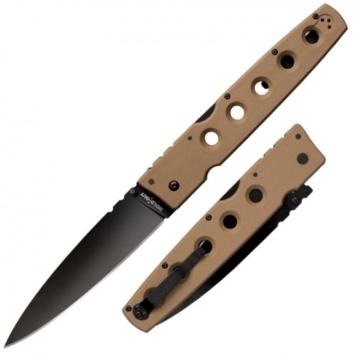Нож складной Cold Steel Hold Out I, CTS-XHP Blade, Desert Tan G-10 Handle