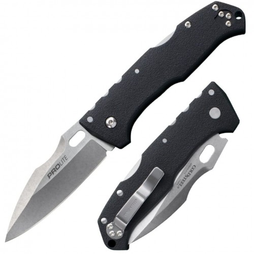 Нож складной Cold Steel Pro Lite Sport, Drop Point Blade, Black GRN Handles